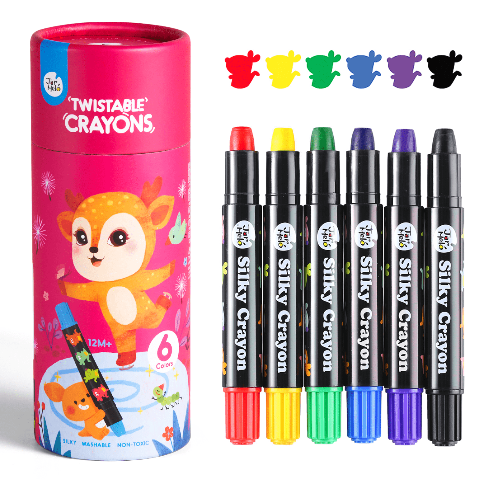 Jar Melo Silky Washable Crayons -Baby Roo